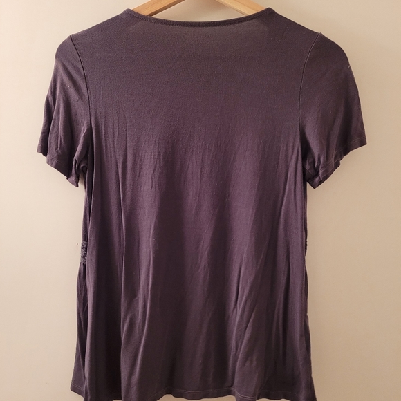 Lace up cotton t-shirt - Picture 2 of 2